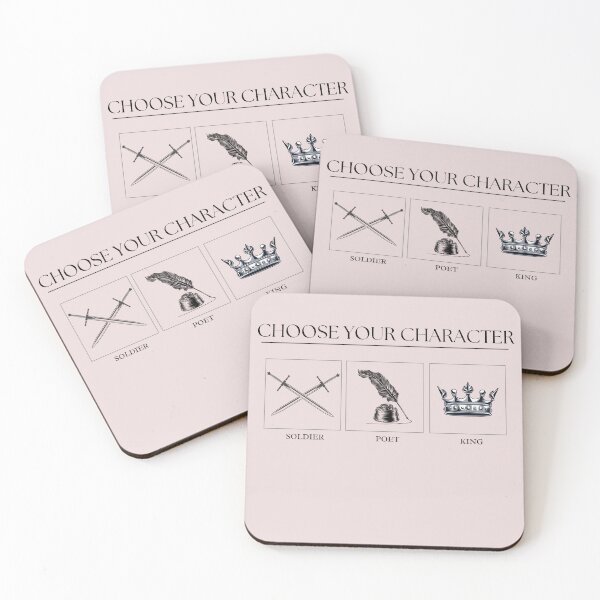 Item preview, choose your character - soldier poet king  designed and sold by goblinbabe.