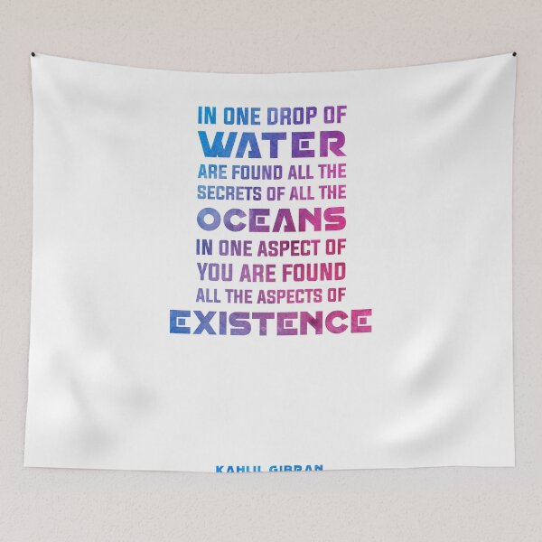 Item preview, One drop of water 02 - Kahlil Gibran Quote - Typographic Print designed and sold by Studio Grafiikka.