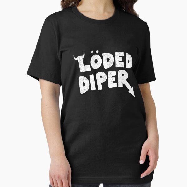 Vista previa del artículo con la obra «Loded Diper - logotipo vintage», diseñado y vendido por Primotees.