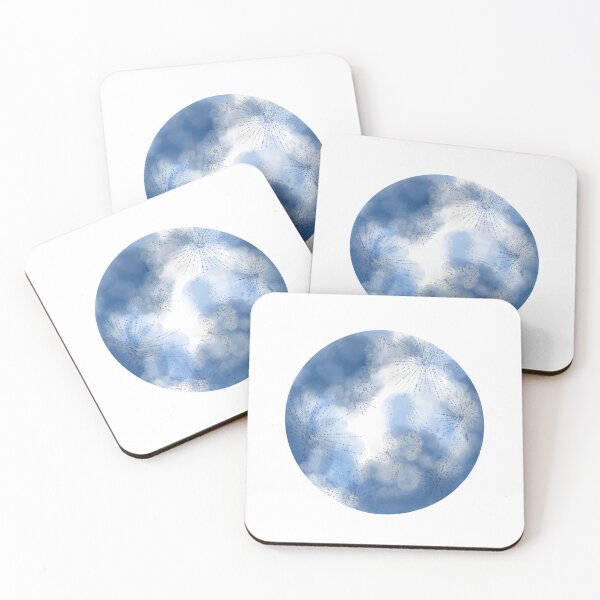 Item preview, Moody Blue Watercolour Moon designed and sold by mintamoon.