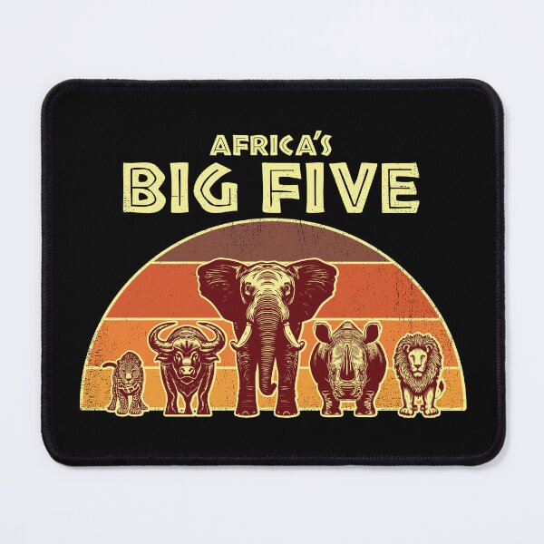 Item preview, Africa's Big Five Safari | Leopard Rhino Elephant Buffalo Lion | Big 5 Africa | Kruger National Park designed and sold by d247.