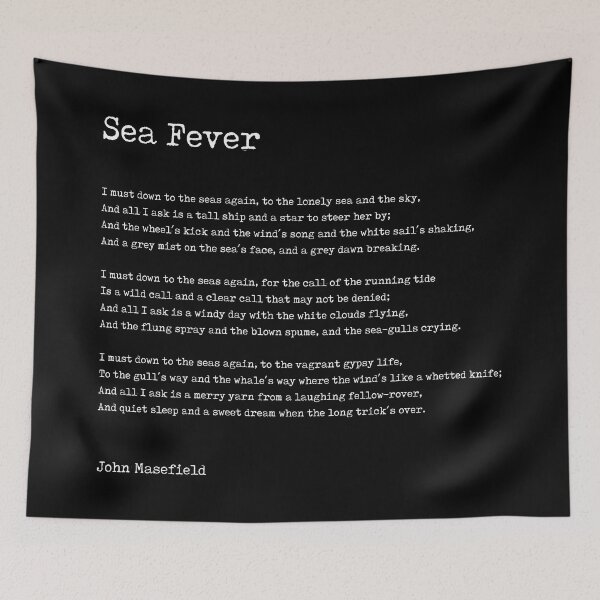 Item preview, Sea Fever - John Masefield Poem - Literary Print 2 - Typewriter designed and sold by Studio Grafiikka.