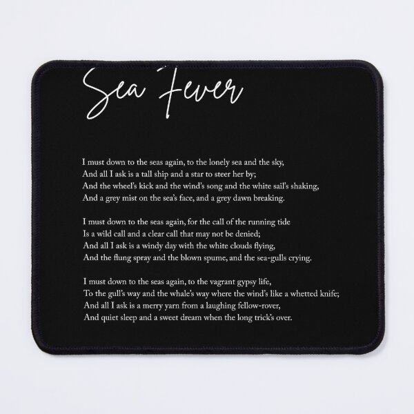 Item preview, Sea Fever - John Masefield Poem - Literary Print 2 - Typography designed and sold by Studio Grafiikka.