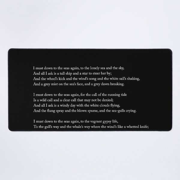 Item preview, Sea Fever - John Masefield Poem - Literary Print 2 - Typography designed and sold by Studio Grafiikka.