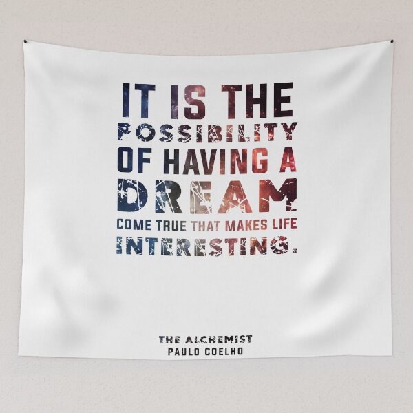 Item preview, Paulo Coelho - The Alchemist - Typographic Quote Print 01 designed and sold by Studio Grafiikka.