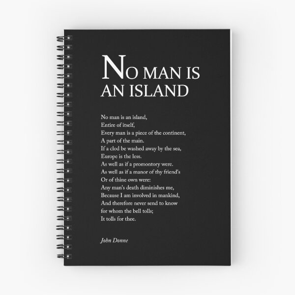 Item preview, No Man Is An Island - John Donne Poem - Literature - Typography Print 2 designed and sold by Studio Grafiikka.