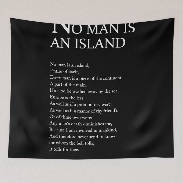 Item preview, No Man Is An Island - John Donne Poem - Literature - Typography Print 2 designed and sold by Studio Grafiikka.