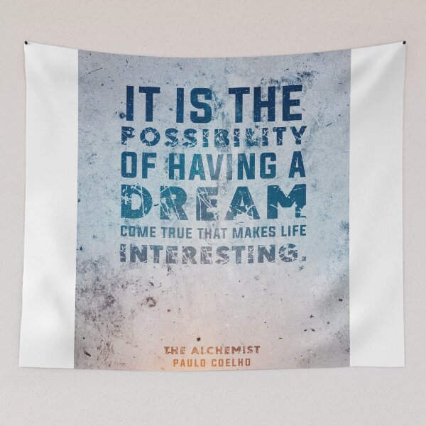 Item preview, Paulo Coelho - The Alchemist - Typographic Quote Print 03 designed and sold by Studio Grafiikka.
