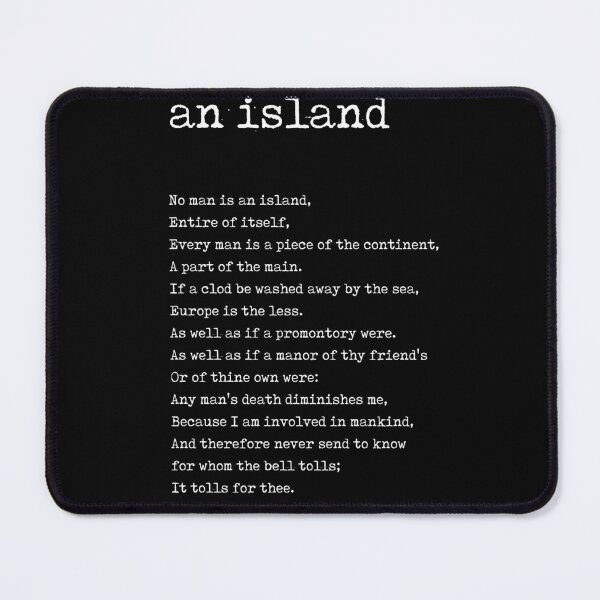 Item preview, No Man Is An Island - John Donne Poem - Literature - Typewriter Print 2 designed and sold by Studio Grafiikka.