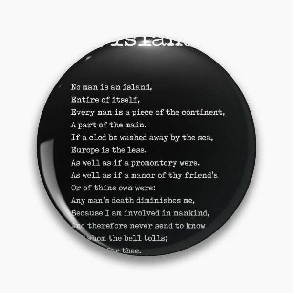 Item preview, No Man Is An Island - John Donne Poem - Literature - Typewriter Print 2 designed and sold by Studio Grafiikka.