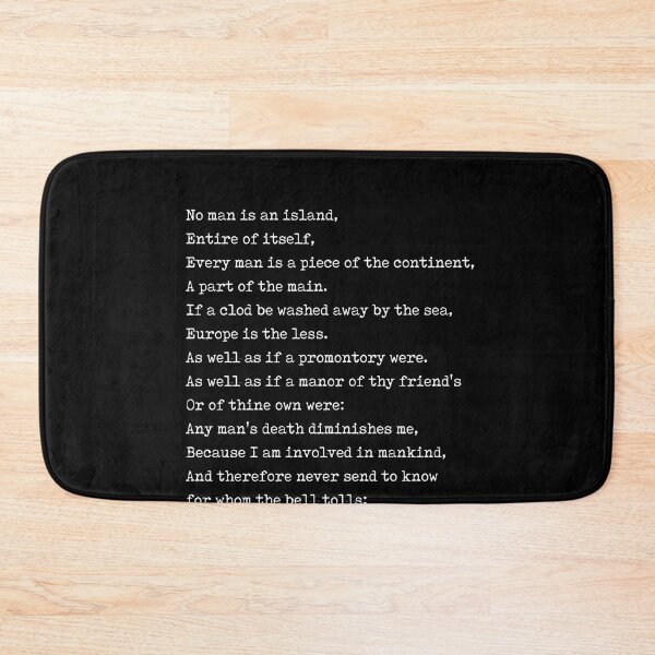 Item preview, No Man Is An Island - John Donne Poem - Literature - Typewriter Print 2 designed and sold by Studio Grafiikka.
