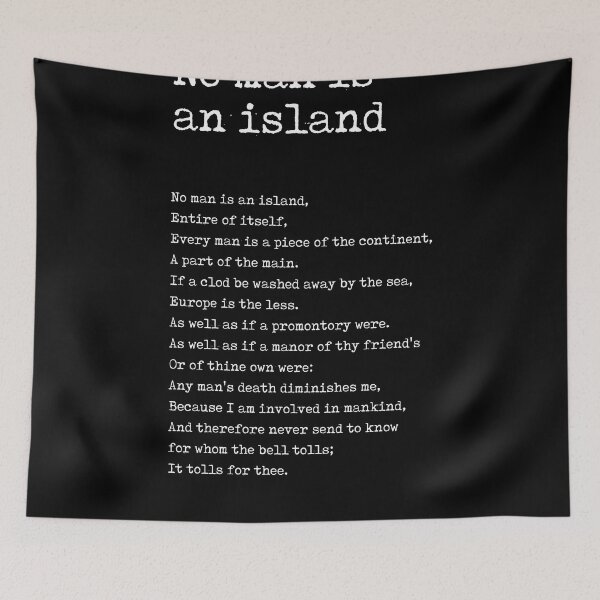 Item preview, No Man Is An Island - John Donne Poem - Literature - Typewriter Print 2 designed and sold by Studio Grafiikka.