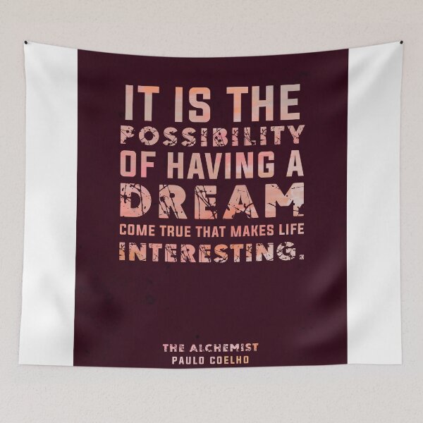 Item preview, Paulo Coelho - The Alchemist - Typographic Quote Print 02 designed and sold by Studio Grafiikka.