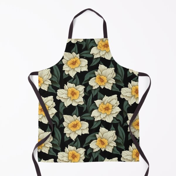 Item preview, Daffodil Flowers on Black Pattern designed and sold by victorsuarez.
