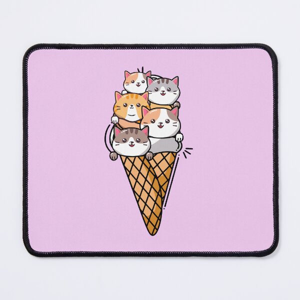 Item preview, Cat Ice Cream Cone Kitten Cute Dessert Art designed and sold by alenaz.