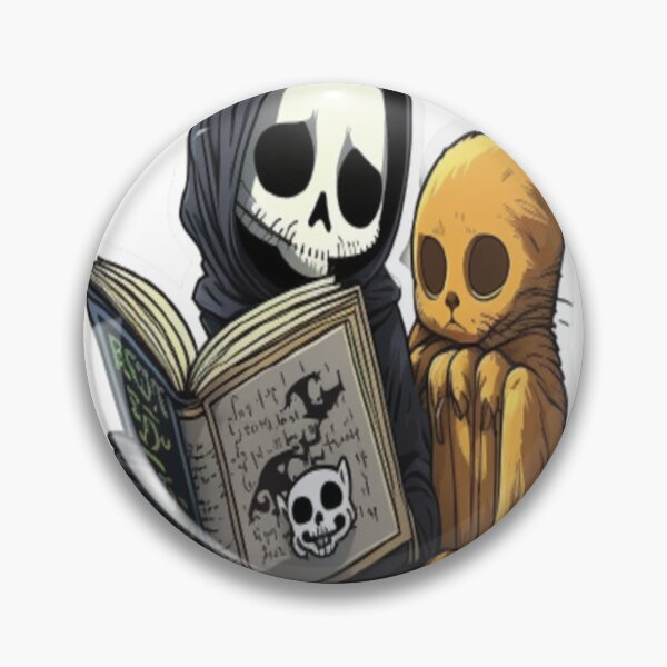 Item preview, Grim and Cat Reading Time designed and sold by TurnerLuxury.