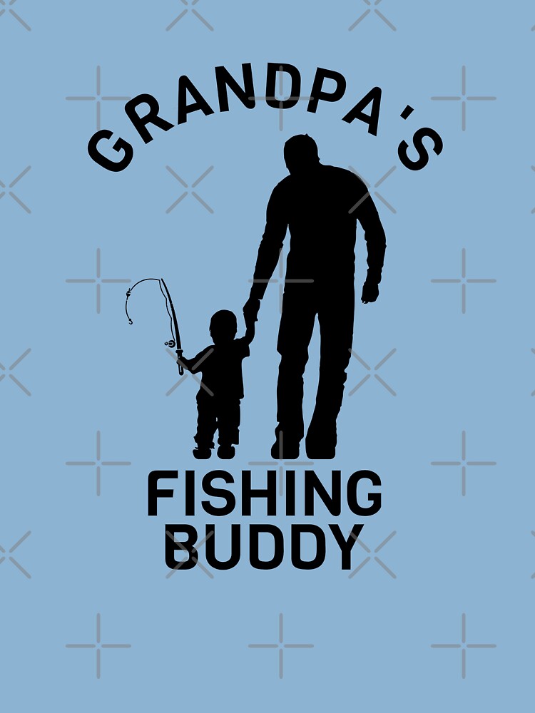 Grandpas Fishing Buddy Cute Retro Kid 80s Style Sunset Ringer T