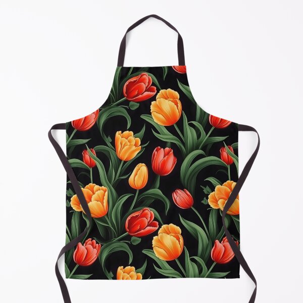 Item preview, Tulips on Black Pattern designed and sold by victorsuarez.