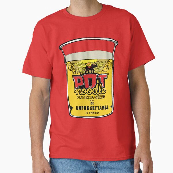 Item preview, Pot Noodle pots of curry. Pot Noodle inspired Tee shirt designed and sold by PhlattPhrogg.