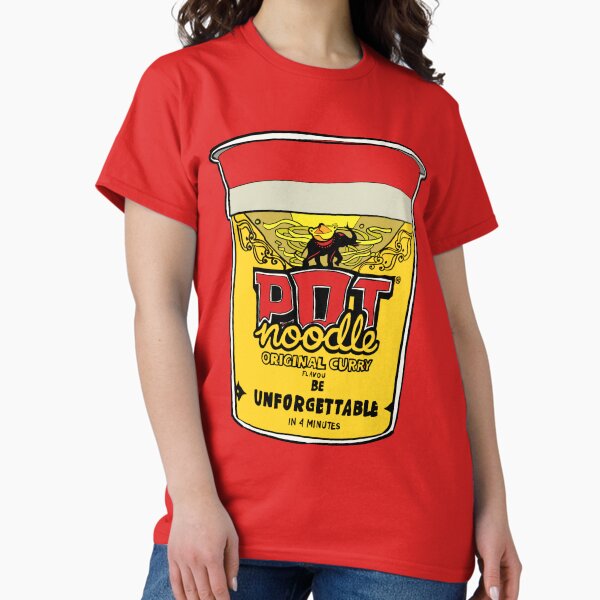 Item preview, Pot Noodle pots of curry. Pot Noodle inspired Tee shirt designed and sold by PhlattPhrogg.
