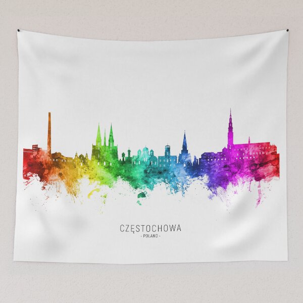 Item preview, Czestochowa Poland Skyline designed and sold by ArtPrints.
