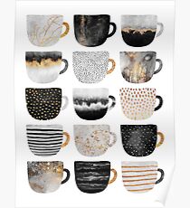 Pretty Coffee Cups 4 Poster