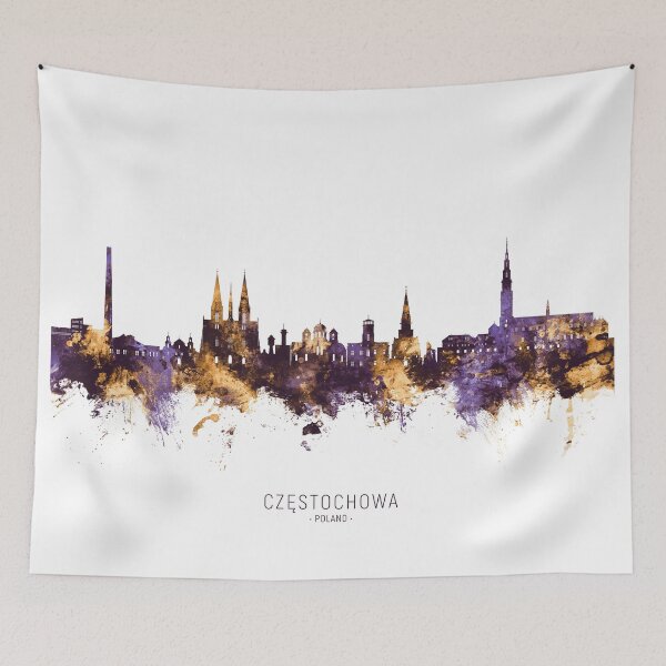 Item preview, Czestochowa Poland Skyline designed and sold by ArtPrints.