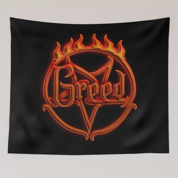 Item preview, Greed on Fiery Demonic Pentagram designed and sold by Swabcraft.