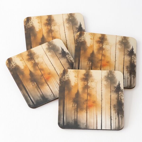 Item preview, Beautiful fantasy forest Ink Painting designed and sold by SimpleWallArt.
