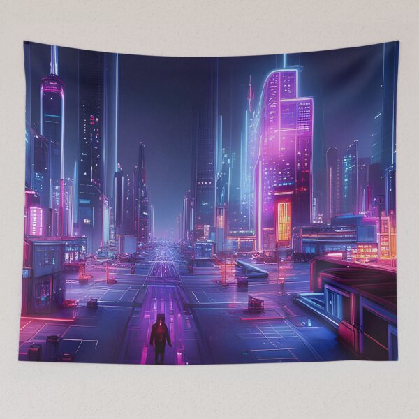 Item preview, Futuristic Cityscape designed and sold by tpixx.