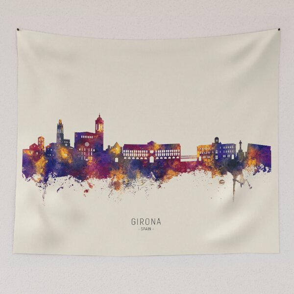 Item preview, Girona Spain Skyline designed and sold by ArtPrints.