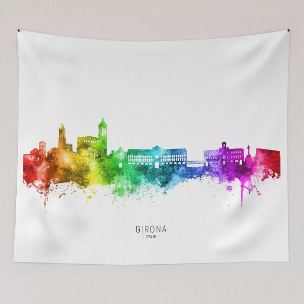 Item preview, Girona Spain Skyline designed and sold by ArtPrints.