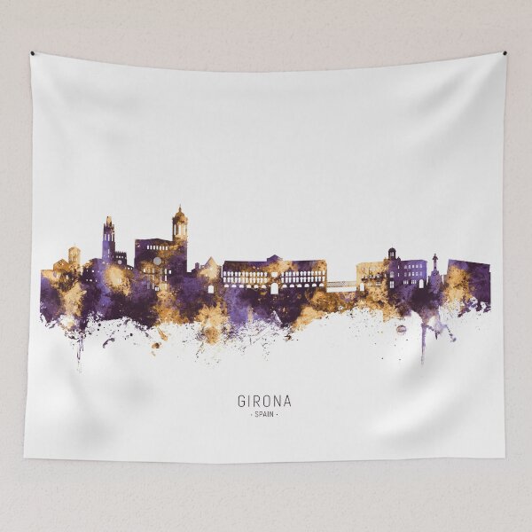 Item preview, Girona Spain Skyline designed and sold by ArtPrints.
