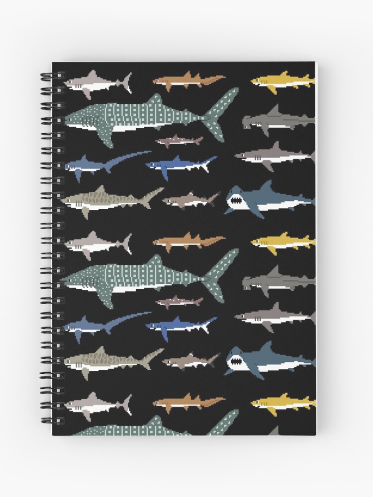 Sharks The Kids Picture Show Spiral Notebook By Kidspictureshow Redbubble