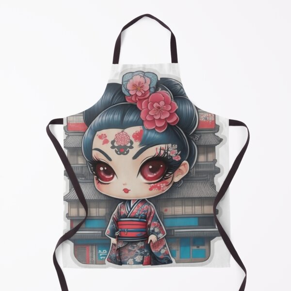 Item preview, Adorable kimono-clad girl radiating stylish charm stickers and more. designed and sold by mefirefire.