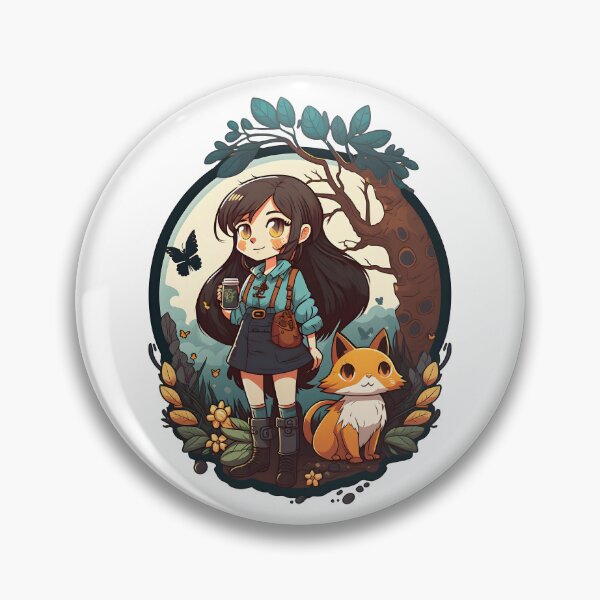 Item preview, Girl & Orange Cat Kawaii Anime Floral Cat & Coffee Lovers designed and sold by SecretDicer.