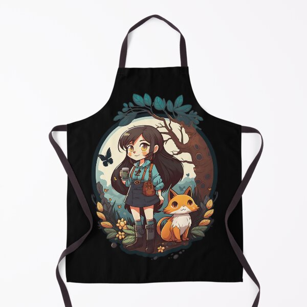Item preview, Girl & Orange Cat Kawaii Anime Floral Cat & Coffee Lovers designed and sold by SecretDicer.