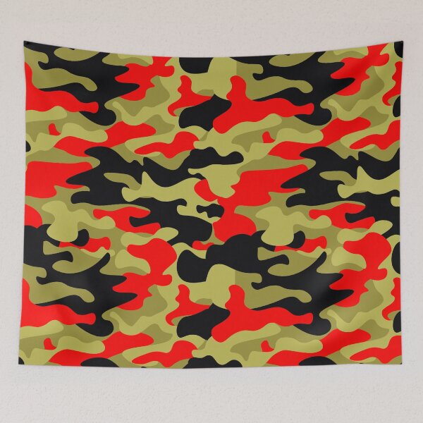Item preview, Red Black Green Camouflage Pattern designed and sold by camostore23.