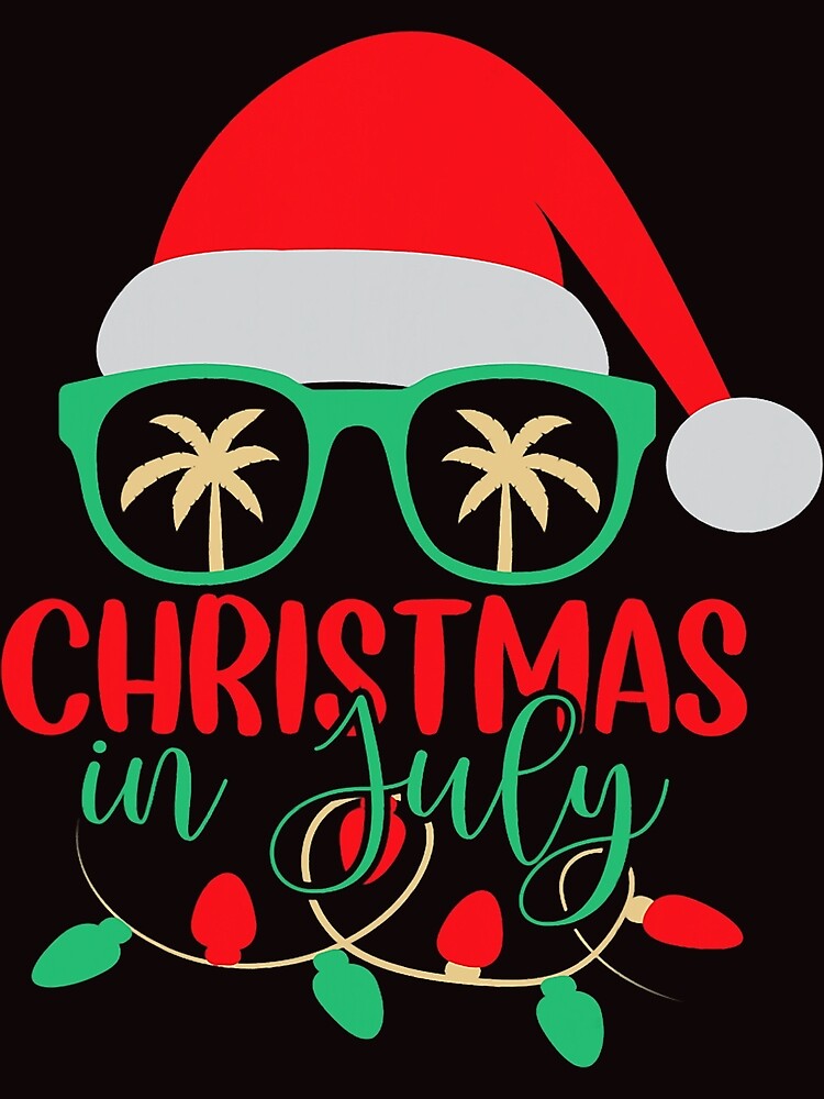 Christmas In July Santa Hat Sunglasses Summer Celebration Christmas In July Santa Hat Sunglasses Summer Celebration