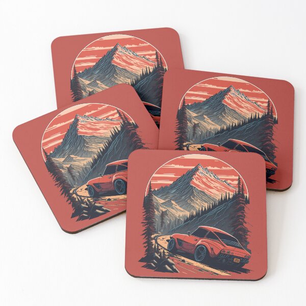 Item preview, Sports car, classic car, mountains, road, car racing designed and sold by Hypershirty.
