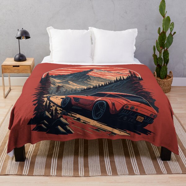 Item preview, Sports car, classic car, mountains, road, car racing designed and sold by Hypershirty.