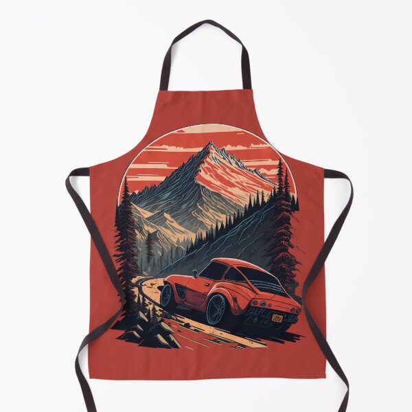 Item preview, Sports car, classic car, mountains, road, car racing designed and sold by Hypershirty.