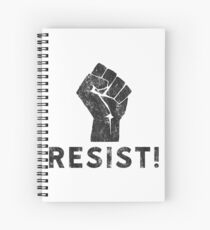 Resist Fist with Exclamation Point Spiral Notebook