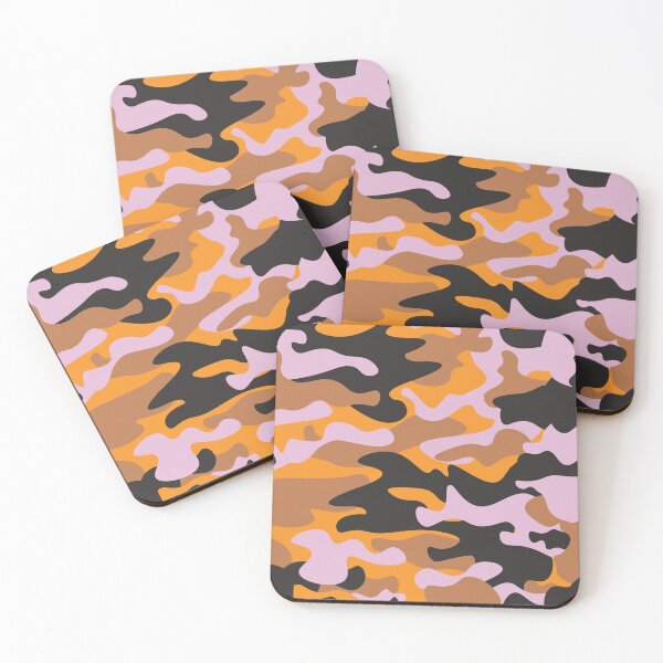 Item preview, Pink Black Orange Modern Camouflage Pattern designed and sold by camostore23.