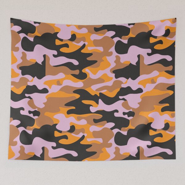 Item preview, Pink Black Orange Modern Camouflage Pattern designed and sold by camostore23.