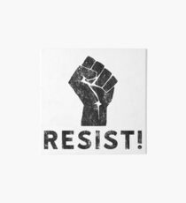 Resist Fist with Exclamation Point Art Board