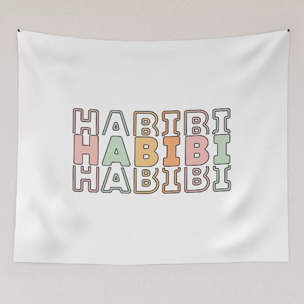 Item preview, Habibi My Beloved حبيبي Love Arabic Stacked Word designed and sold by ZamZamDesign.