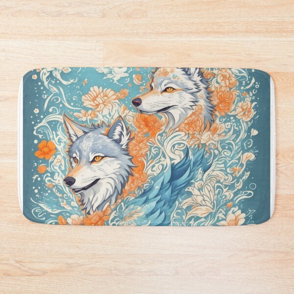 Item preview, Mystical Wolf: A Vibrant Sticker Illustration of a Majestic Creature designed and sold by RedArtG09.
