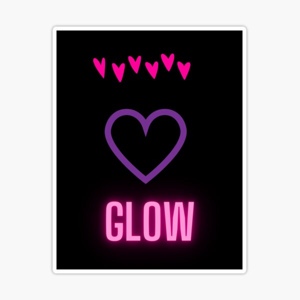 glow Sticker for Sale by katloverdesign