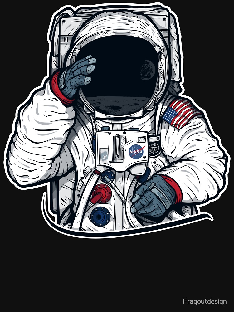 Apollo Lunar Mission Astronaut Illustration (SPACE YO) Sticker for Sale by  Fragoutdesign